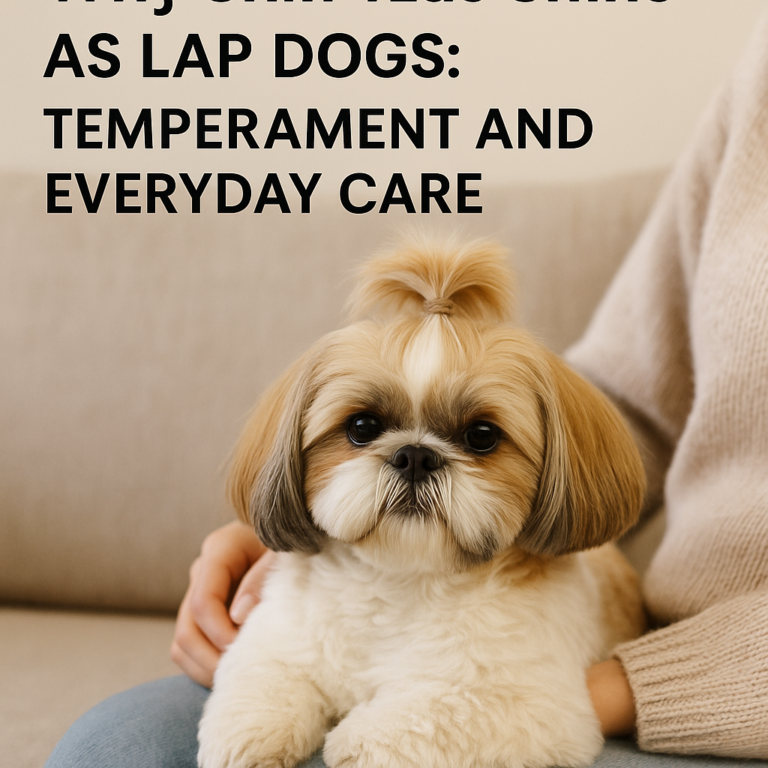 Why Shih Tzus Shine as Lap Dogs: Temperament and Everyday Care